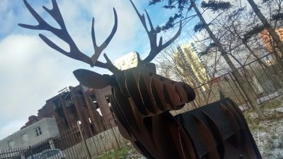 Лот: 10627923. Фото: 1. Необычный мангал "Олень". Мангалы, грили, коптильни