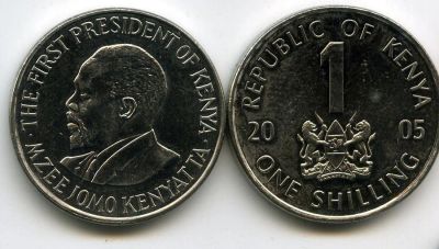 Лот: 18772646. Фото: 1. Кения 1 шиллинг 2005. Африка