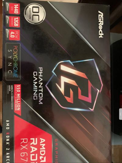 Лот: 20510238. Фото: 1. asrock rx 6700 xt phantom gaming... Видеокарты