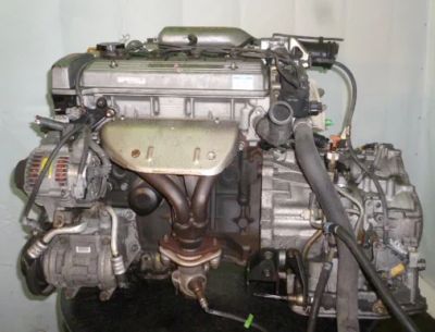 Лот: 3058957. Фото: 1. ДВС+КПП, Toyota 7A-FE. Двигатель и элементы двигателя