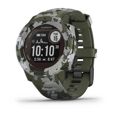 Лот: 16659559. Фото: 1. Garmin Instinct Solar Camo Lichen. Смарт-часы, фитнес-браслеты, аксессуары