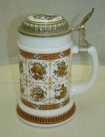 Лот: 11996782. Фото: 1. Кружка пивная Знаки Зодиака (Q726... Фарфор, керамика