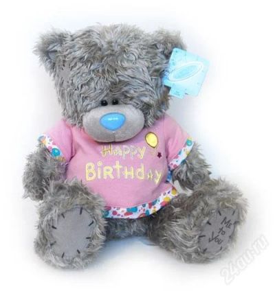 Лот: 1798157. Фото: 1. медвежонок me to you, happy birthday... Мягкие