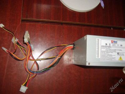 Лот: 884243. Фото: 1. Блок питания ATX 250W (рабочий... Корпуса, блоки питания