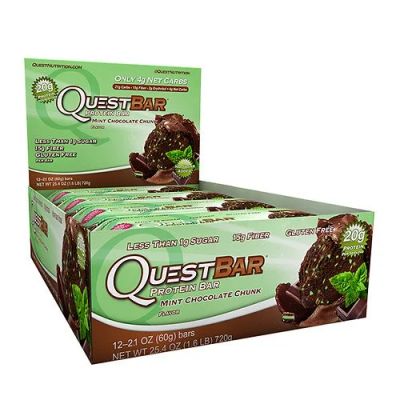 Лот: 7898113. Фото: 1. Батончики QuestBar Mint Chocolate... Спортивное питание, витамины