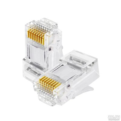 Лот: 13161376. Фото: 1. Коннектор rj45 витая пара ( rg-45... Другое (сетевые устройства)