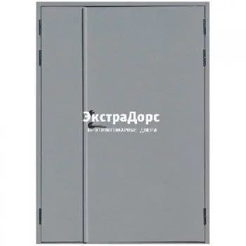 Лот: 14977347. Фото: 1. Огнеупорная двупольная серая дверь... Двери входные