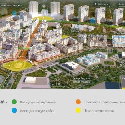 Лот: 12308395. Фото: 1. 1к квартира 31м2 ЖК Преображенский... Квартиры, студии