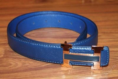 Лот: 2603969. Фото: 1. Ремень Hermes! синий. Ремни, пояса