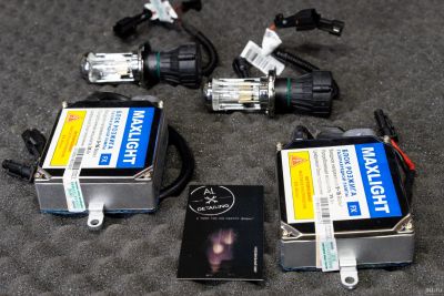 Лот: 12992494. Фото: 1. Комплект ксенона, цоколь H4 maxlight... Оптика и освещение
