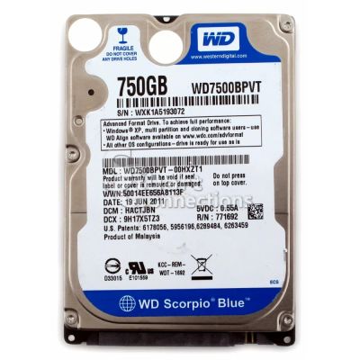 Лот: 6209914. Фото: 1. 750Гб Жесткий диск для ноутбука... Жёсткие диски (HDD)