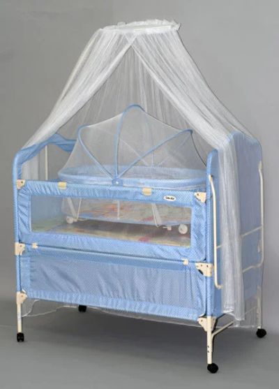 Лот: 9980717. Фото: 1. Кроватка детская GEOBY голубая. Детские кровати и кроватки
