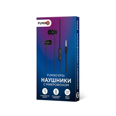 Лот: 25794259. Фото: 1. Наушники проводные FUMIKO EP26... Наушники, гарнитуры