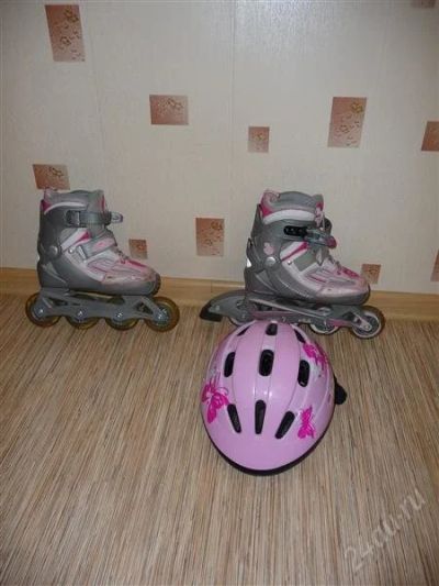 Лот: 908467. Фото: 1. Роликовые коньки для девочек... Роликовые коньки, скейтборды, самокаты