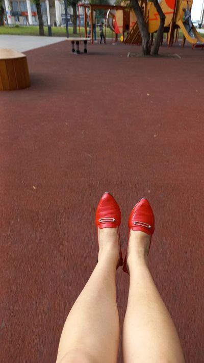 Лот: 19314928. Фото: 1. Туфли красные, нат. кожа, р 36. Туфли