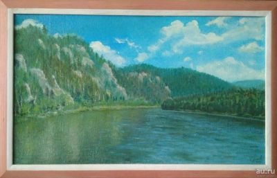 Лот: 10388981. Фото: 1. Картина: "Река Мана". Художник... Картины, рисунки