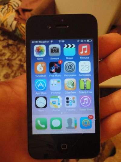 Лот: 4124470. Фото: 1. Apple iPhone 4s 32гб, черный... Смартфоны