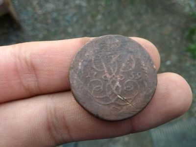 Лот: 11751939. Фото: 1. 2 копейки 1759.хорошая редкая... Россия до 1917 года