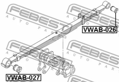 Лот: 18582742. Фото: 1. Сайленблок рессоры VWAB026 FEBEST. Ходовая, подвеска, рулевое управление