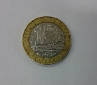 Лот: 25314314. Фото: 1. Монета Франция 10 франков 1991г. Европа