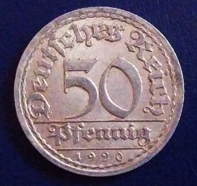 Лот: 19635393. Фото: 1. Германия 50 пфеннингов 1920 м... Германия и Австрия