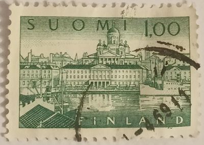 Лот: 25242538. Фото: 1. Марка_Финляндии, 1963 г, Гавань... Марки