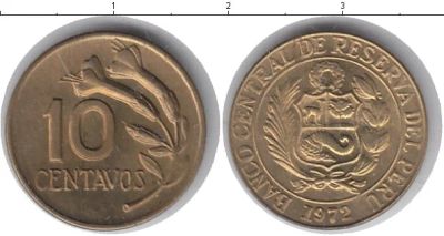 Лот: 5192854. Фото: 1. 10 сентаво Перу 1972г. Америка