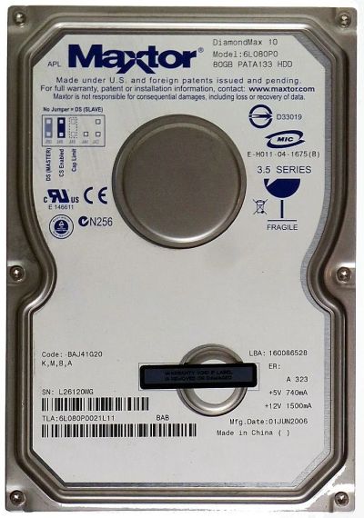 Лот: 4461220. Фото: 1. Жесткий диск Maxtor DiamondMax... Жёсткие диски (HDD)