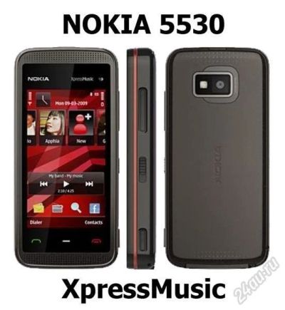 Лот: 1985362. Фото: 1. nokia 5530 xpressmusic black red... Смартфоны