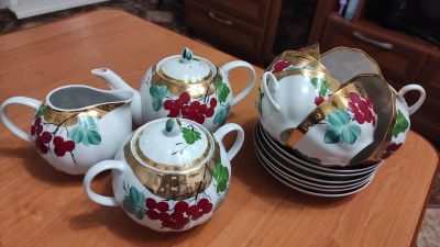 Лот: 18312848. Фото: 1. Сервиз чайный "Калинка" Дулевский... Сервизы, наборы посуды