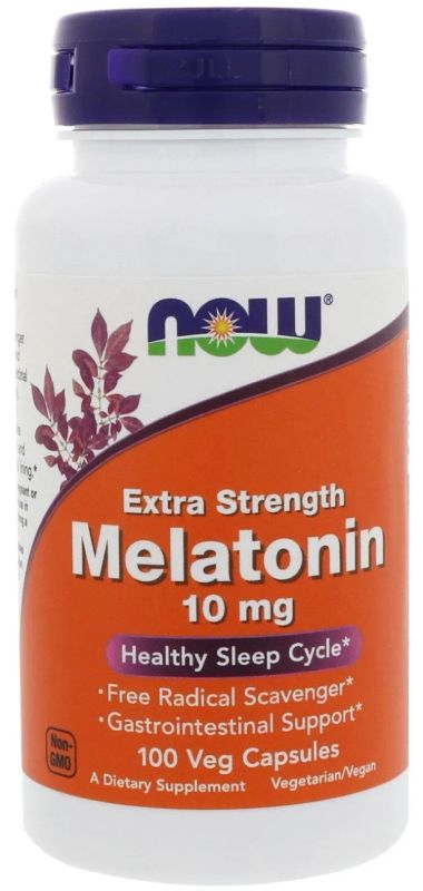 Лот: 19907402. Фото: 1. Melatonin 10 мг. NOW Foods (мелатонин... Спортивное питание, витамины