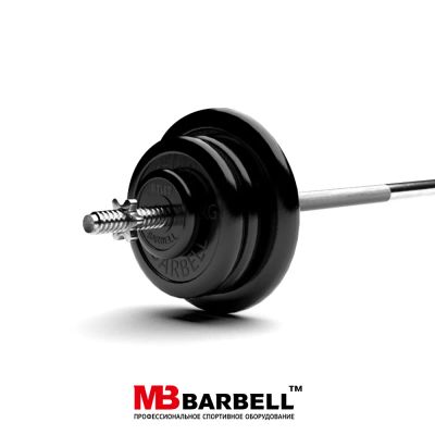Лот: 22395139. Фото: 1. Штанга обрезиненная MB Barbell... Штанги, блины