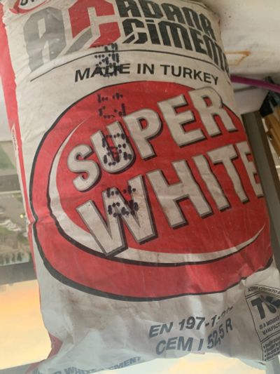 Лот: 17872100. Фото: 1. Super white ciment цемент белый. Смеси, шпатлевки, цемент