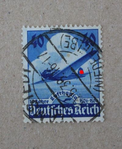 Лот: 24899991. Фото: 1. Германия 1936 года. 3 Рейх. Самолет... Марки