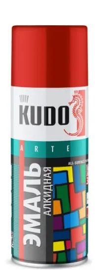 Лот: 12943310. Фото: 1. Краска-спрей Kudo KU-1003 красная. Краски, лаки, растворитель