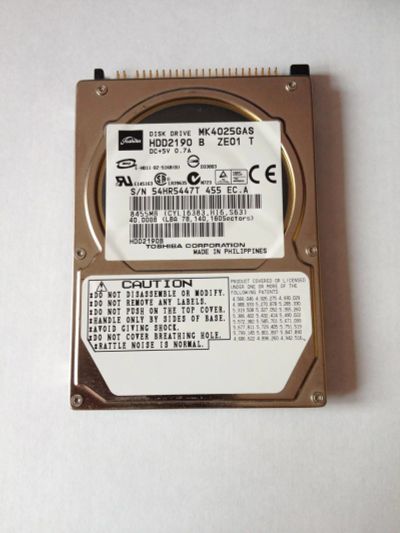 Лот: 6954927. Фото: 1. HDD toshiba 40Gb 3.5". Жёсткие диски