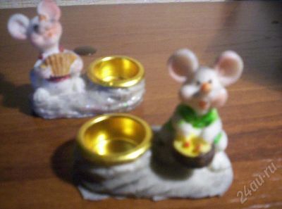 Лот: 174507. Фото: 1. 10 подсвечников с мышкой-музыкантом... Другое (сувениры, подарки)