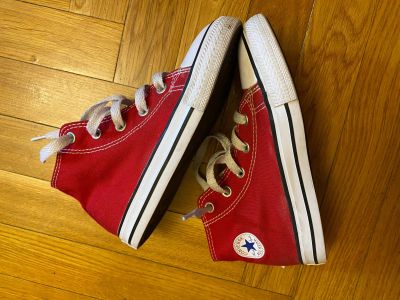 Лот: 15859852. Фото: 1. Converse кеды детские красные... Кеды, кроссовки