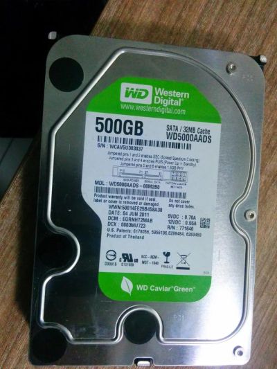 Лот: 4745526. Фото: 1. hdd 500GB 3,5". Жёсткие диски (HDD)