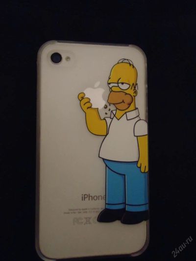 Лот: 5672121. Фото: 1. Чехол на IPhone 4/4s Симпсон. Чехлы, бамперы