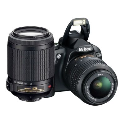 Лот: 4384415. Фото: 1. Nikon D3100 18-55VR + 55-200VR... Цифровые зеркальные