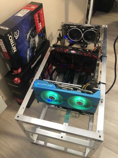 Лот: 17560340. Фото: 1. майнинг ферма 91 MH/s RX 590 RX580... Майнинг фермы, товары для майнинга