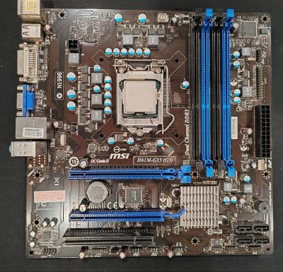 Лот: 25412460. Фото: 1. Материнская плата MSI h61m-g35... Материнские платы