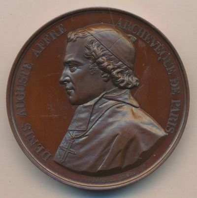 Лот: 10804276. Фото: 1. Франция Медаль 1848 Архиепископ... Юбилейные