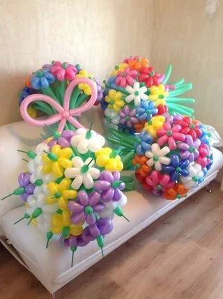 Лот: 5087782. Фото: 1. Букет ромашек, цветы из шаров!. Воздушные шары