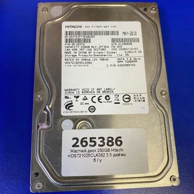 Лот: 16798667. Фото: 1. 250GB Hitachi HDS721025CLA382... Жёсткие диски (HDD)