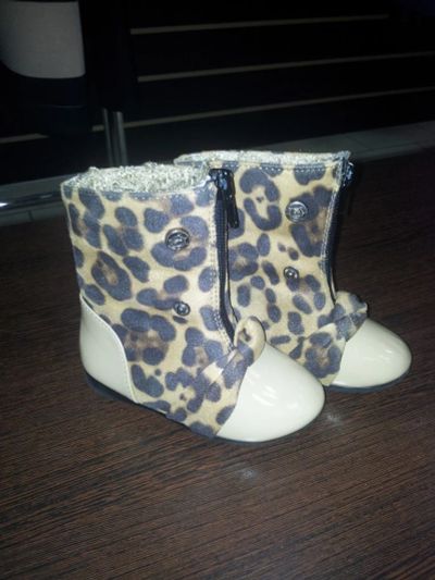 Лот: 6020675. Фото: 1. Леопардовые ботиночки на маленькую... Ботинки