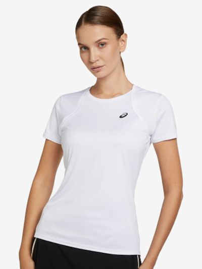 Лот: 22453853. Фото: 1. Футболка женская ASICS Club, Белый. Другое (спортивная одежда)