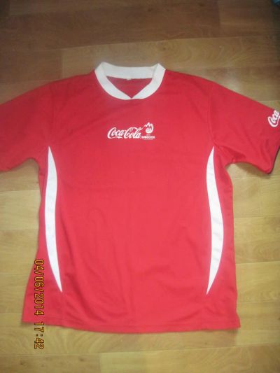 Лот: 4221043. Фото: 1. Футболка для футбола Coca Cola. Футболки, поло