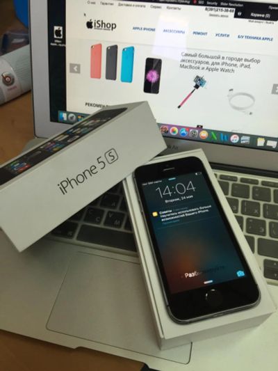 Лот: 7600522. Фото: 1. iPhone 5S 32Gb РСТ Черный. Смартфоны